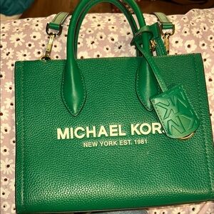 Michael Kors Green Leather Handbag